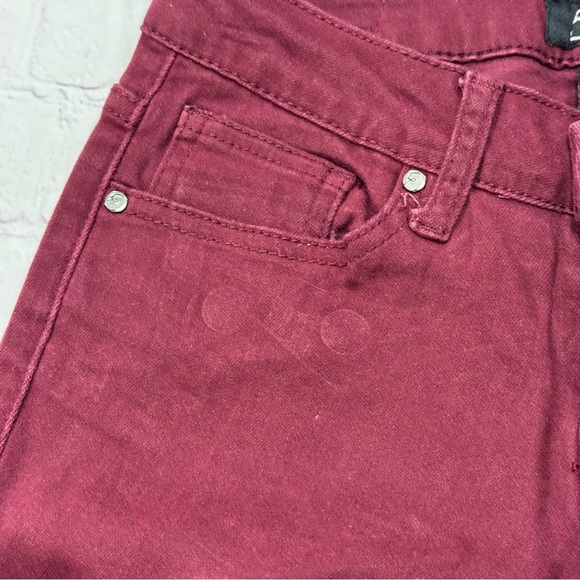 EARL JEANS “skinny ankle” fit Women’s  Burgundy Skinny Jeans size 2 GUC - Picture 12 of 16